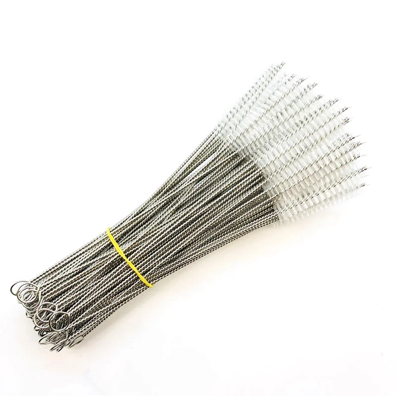 Stainless Steel Handle Material Nylon Brush Material curling brush pipe tube cleaner