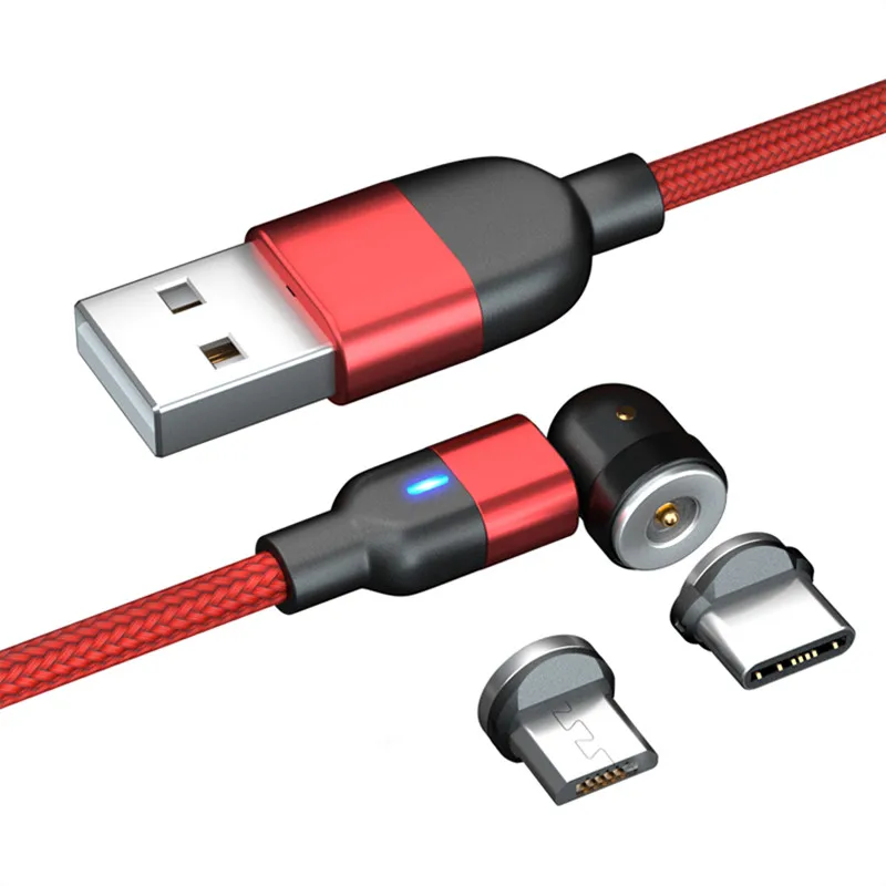 1 м 2 м сотовый телефон 3 в 1 Магнитный USB-кабель плетеный зарядный Магнитный кабель Высокое качество 3 в 1 кабель для быстрой зарядки