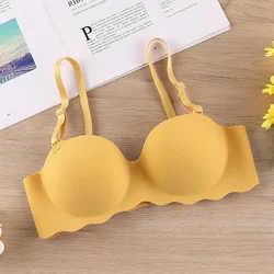 Wire Free Brassiere Female Lingerie One-Piece Seamless Gather Bra Women Underwear Adjustable Push-up Bralette Bra