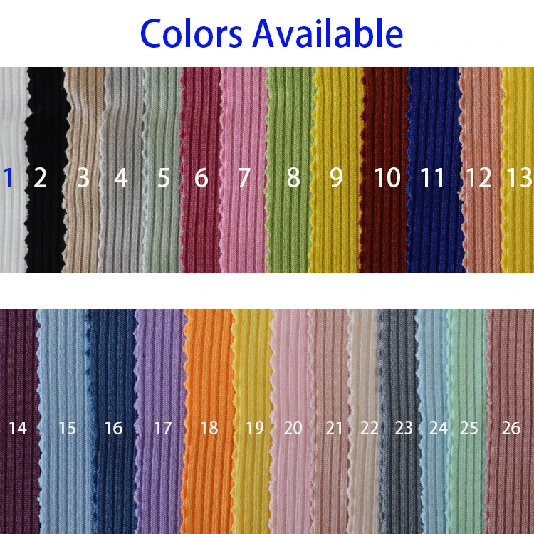 Polyester 96% Spandex 4% Stretch Rib Recycled Fabric 4 Way Stretch Width 63' Weight 240 G Yummy Rib Fabric for Dress