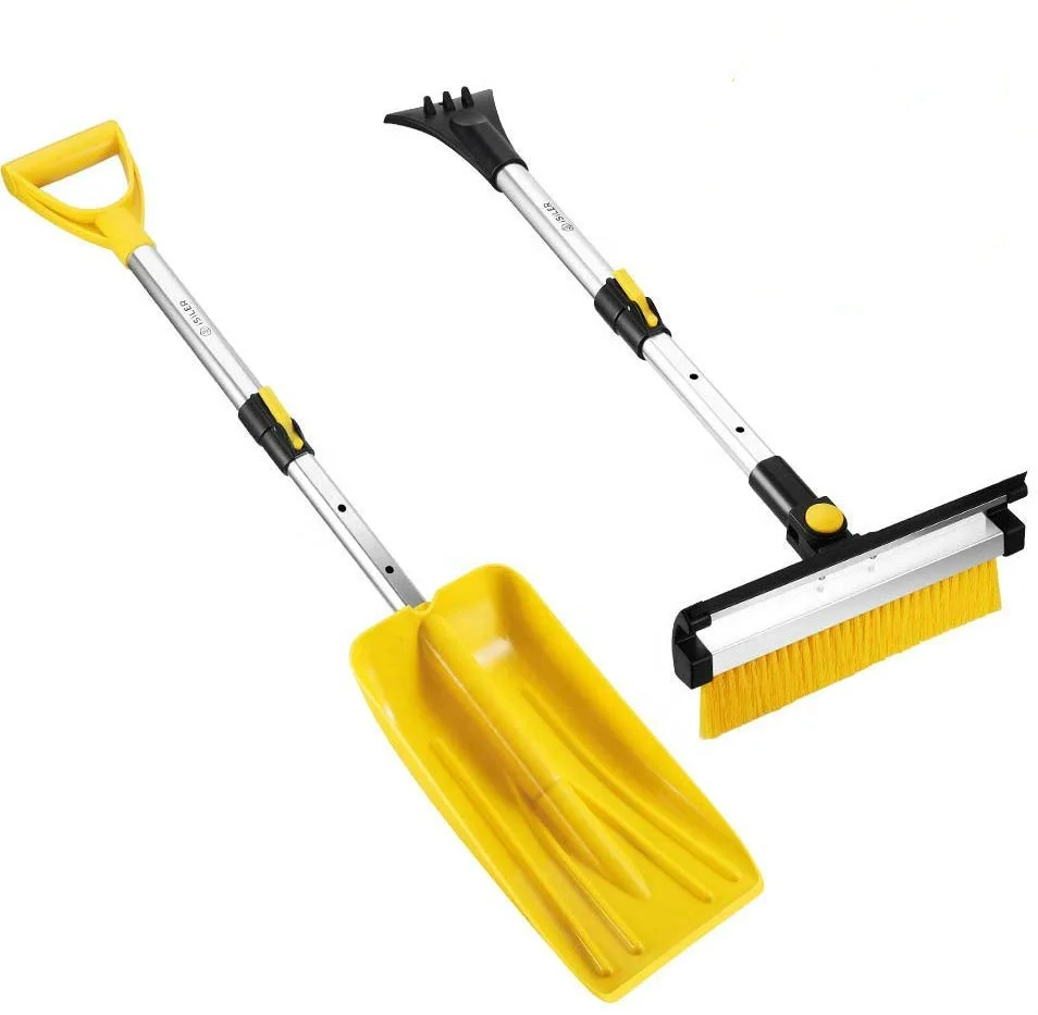Extendable Snow Remover Brush Detachable Snow brush shovel Ice Scraper Car Cleaning Kit