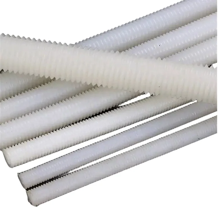 In Stock Meter 1000mm M4 M5 M6 M8 M10 M12 M16 M20 White Nylon Plastic Threaded Bar Rod