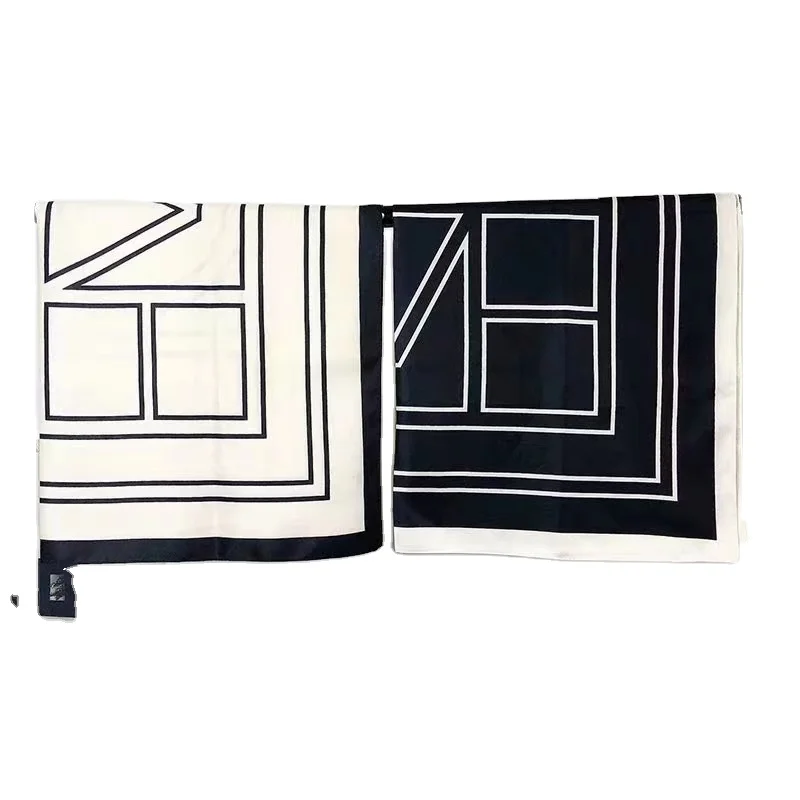 Квадратный Модный женский шарф, шарфы с принтом на заказ, Шелковый атласный шарф