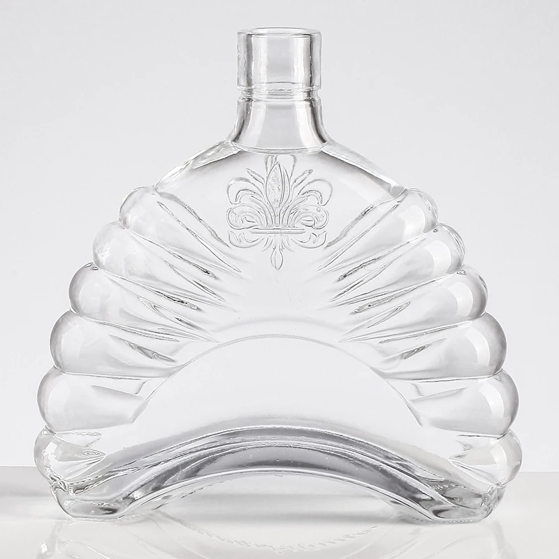 Luxury Custom Packaging European VSOP Brandy Glass Alcohol Container High Quality Brandy Glass Bottle for Alcoholic Beverages