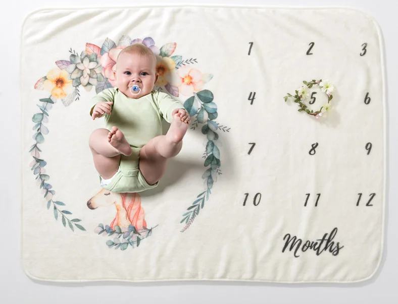 
Newborn photo props photography monthly milestone baby blanket wrap 