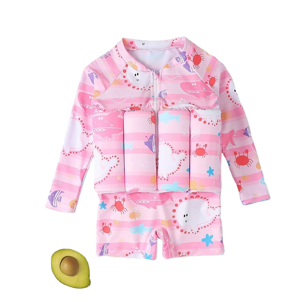 Summer Girls Bathing Suit Training Vest Children Swimsuit  Adjustable Kids Float Suit Buoyancy Swimsuit