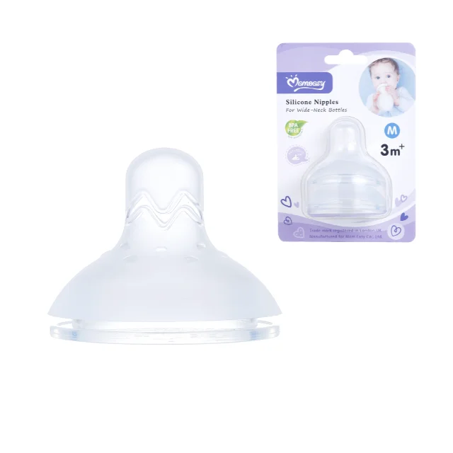 Wholesale wide neck silicone safe feeding baby nursing nipple