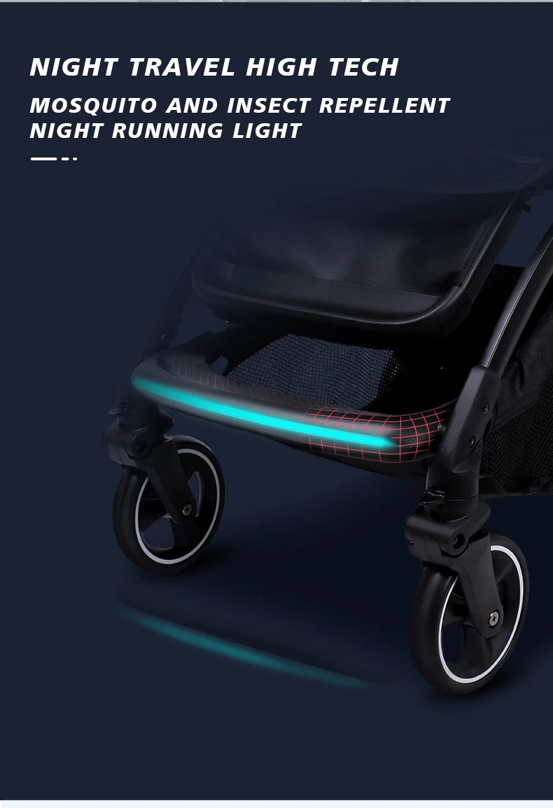 Two Way Comfortable Polyester Stroller Baby Car Seat Carriage  Multi-Functional Baby Stroller