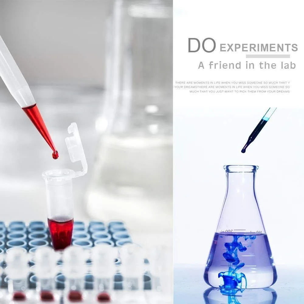 CE  Laboratory 3ml Disposable Graduated Clear White Plastic Pasteur Pipette Graduated Transfer Liquid Dropper Pasteur Pipettes