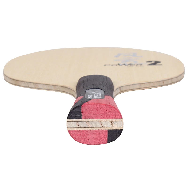 DHS powerwind blade 5ply wood with 2 soft carbon thin handle attacking table tennis blade for children and teenager