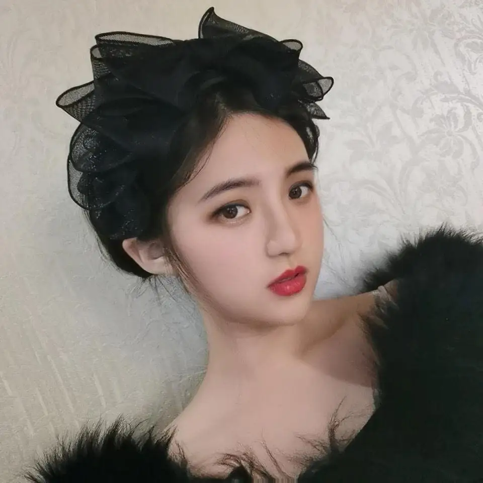 Beautiful Black New Big Bow Bezel Headwear Women Headband Girls Vintage Bow Hair Bands Wide Hairband Hoop for Hair Accessories