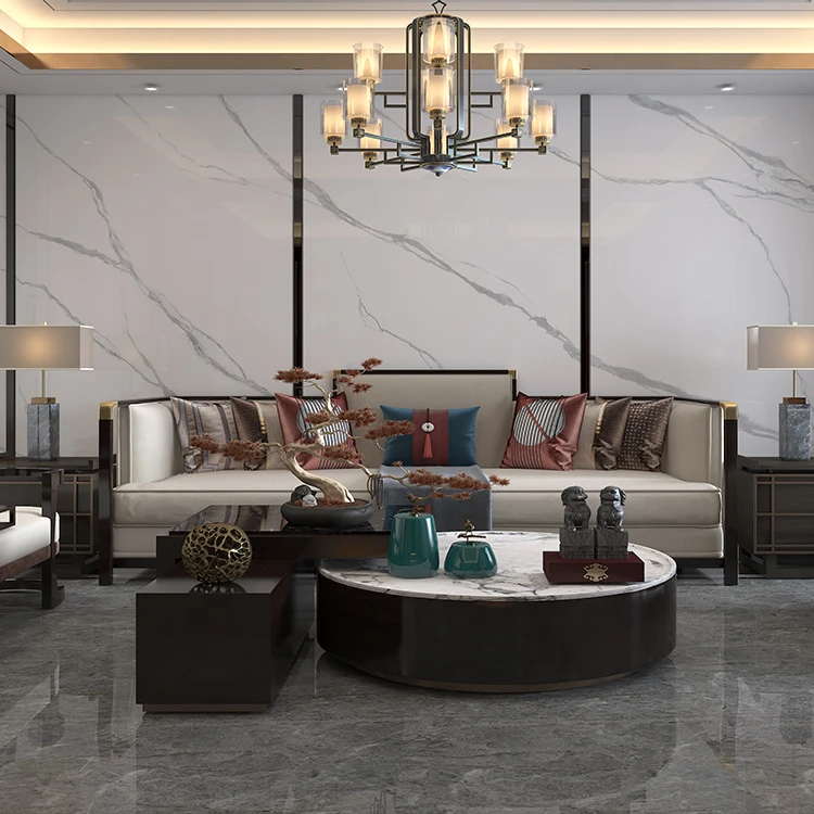 
Wall Porcelain Tile And Marble emperador White For Kitchen Wall Floor Interior Decoration Big Slab 