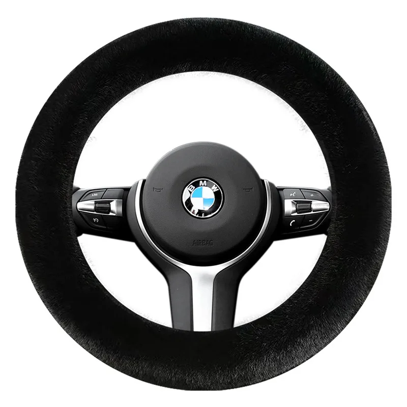 Оптовая продажа, плюшевый чехол для рулевого колеса автомобиля