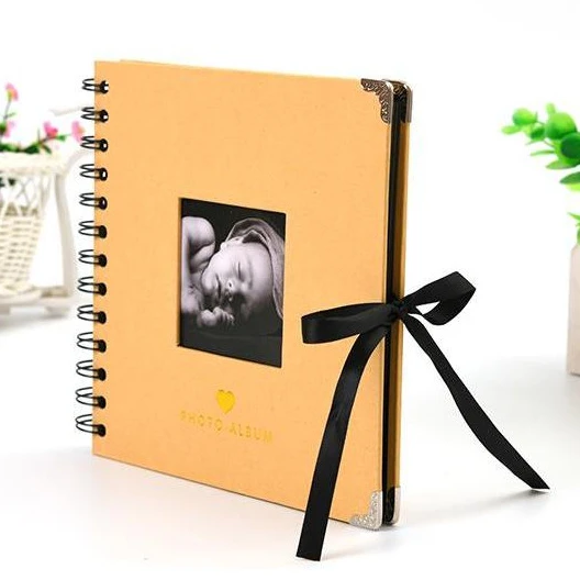 Baby photo album student photo album corner guard bow wholesale DIY handmade photo album