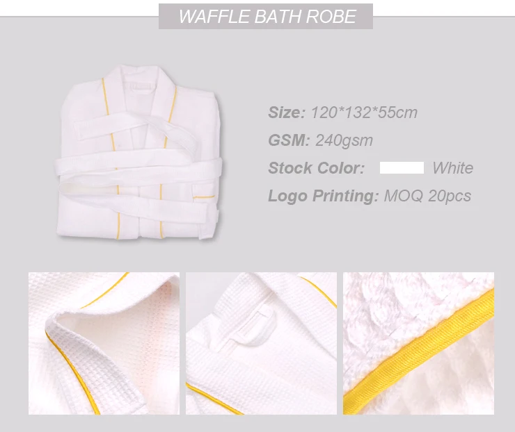 Polyester Pajamas Spa robe on sale Nightwear Hotel Bathrobe for male female