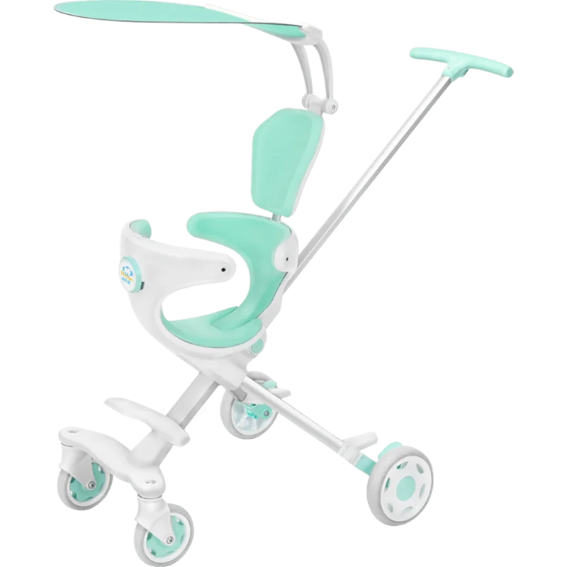 Montasen 4 Wheel Baby Tricycle  Baby Foldable Toy Aluminum Tricycle Baby For 2-6 Years Old