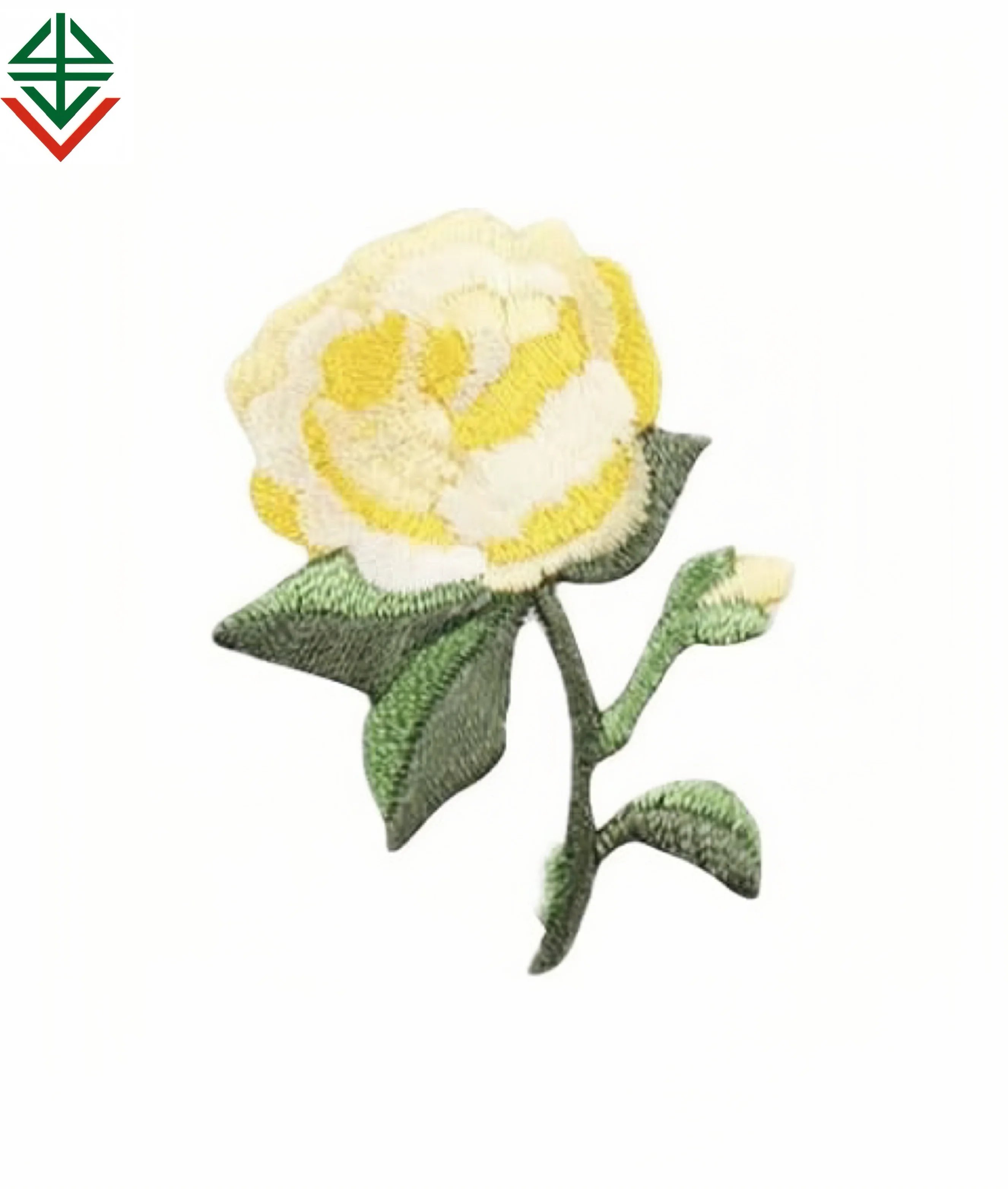 3d Puff rose Flower Bouquet Decoration Embroidery Patch Iron on Custom Logo Patches Embroidery