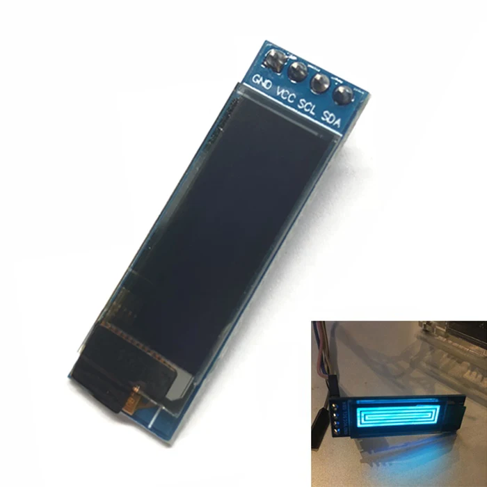 Синий модуль дисплея oled 0 91 дюйма IIC I2C 128X32 4pin с чипом контроллера