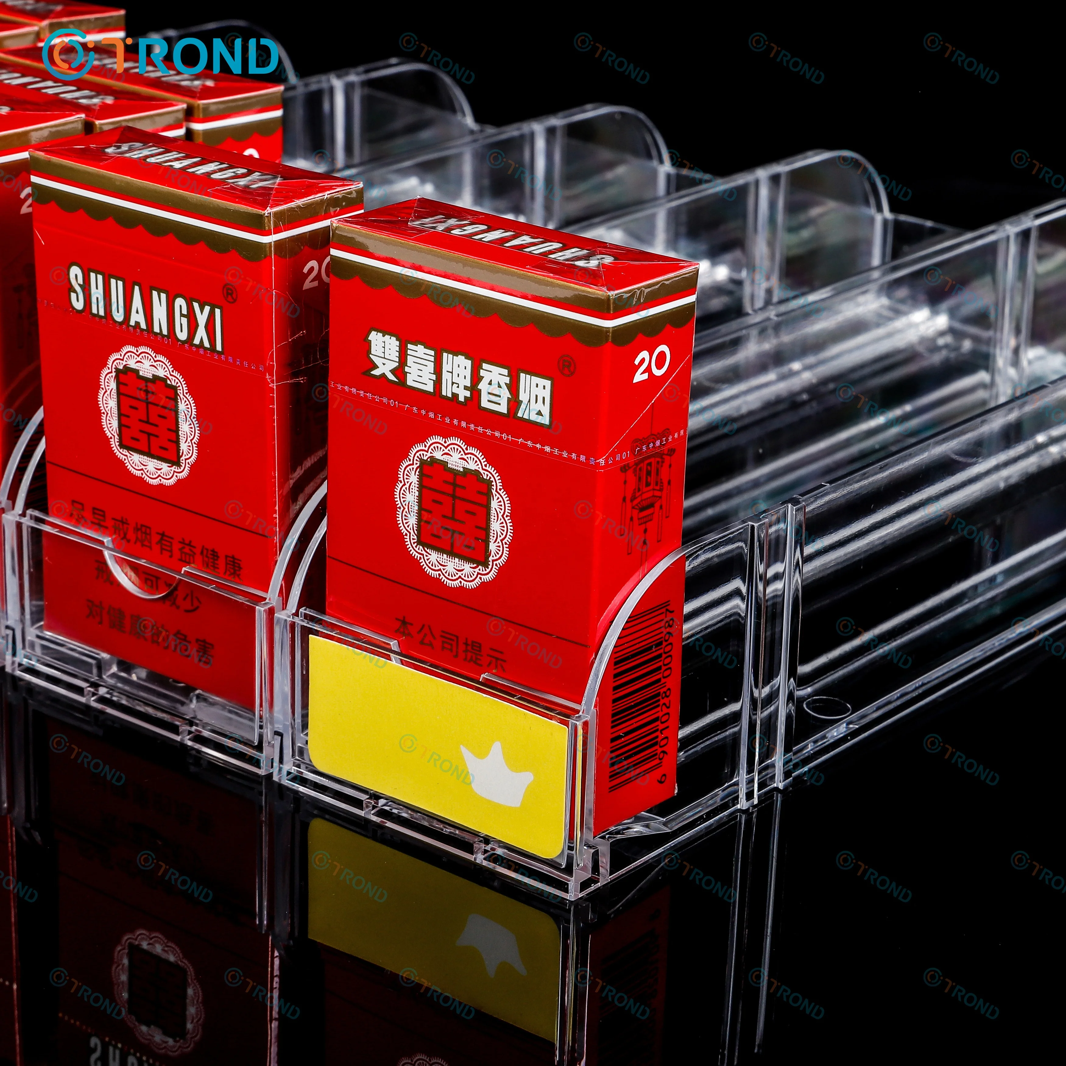 Supermarket Display Rack Organizer Plastic Shelf Pusher Tray for Cigarette Pack