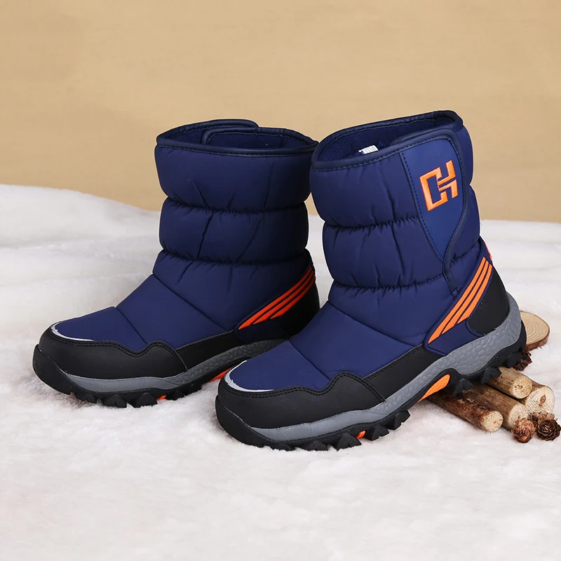 Waterproof shoes With antiskid buckle winter snow boots keep warm