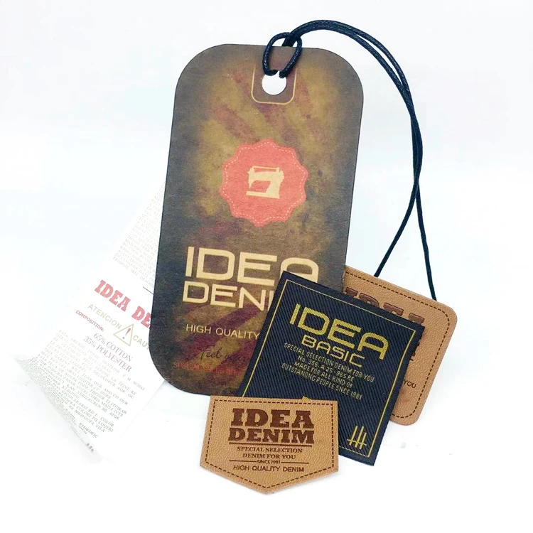 Professional Custom One-stop Design And Produce Clothing Label Metal Logo Hang Tag Woven Label Patch Apparel Garment Accessories