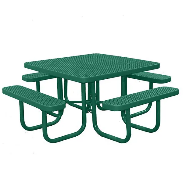  patio garden furniture metal outdoor restaurant dining table and chair square large picnic modern steel with