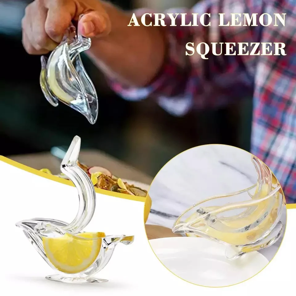 Acrylic Lemon Squeezer Clear Manual Press Juicer exprimidor de limon pajarito Bird Lemon Squeezers Glass Lemon Slice Squeezer