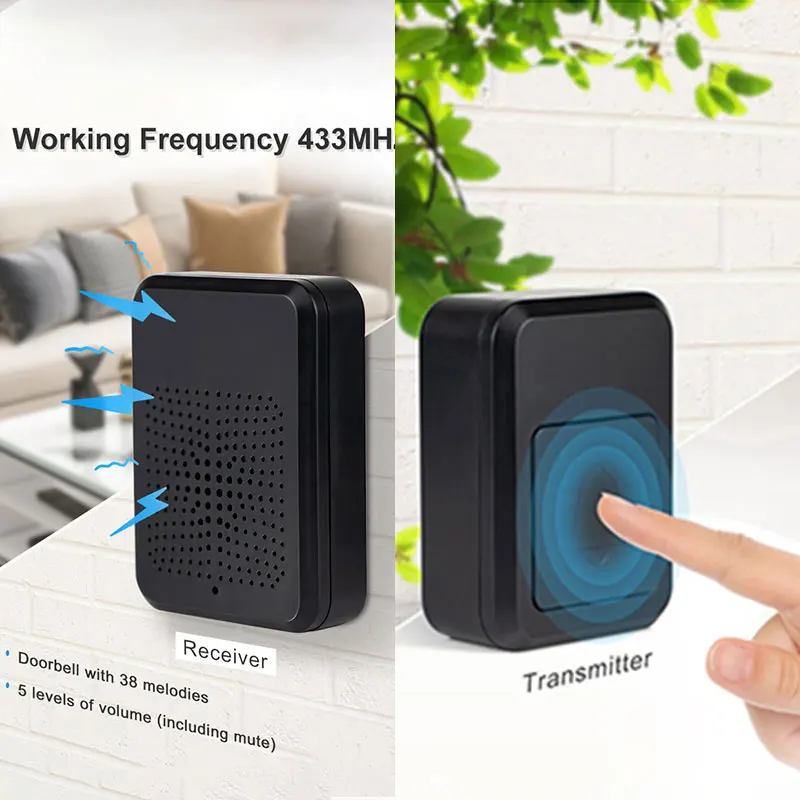 Wireless Ring Doorbell waterproof wireless doorbell security for home villa office apartment