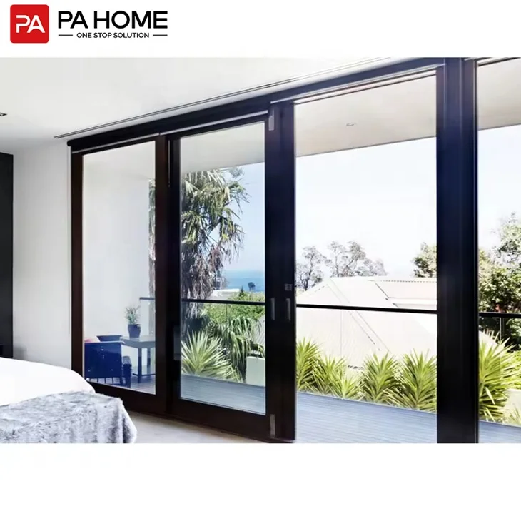 PA customized living room aluminum slim frame sliding glass door