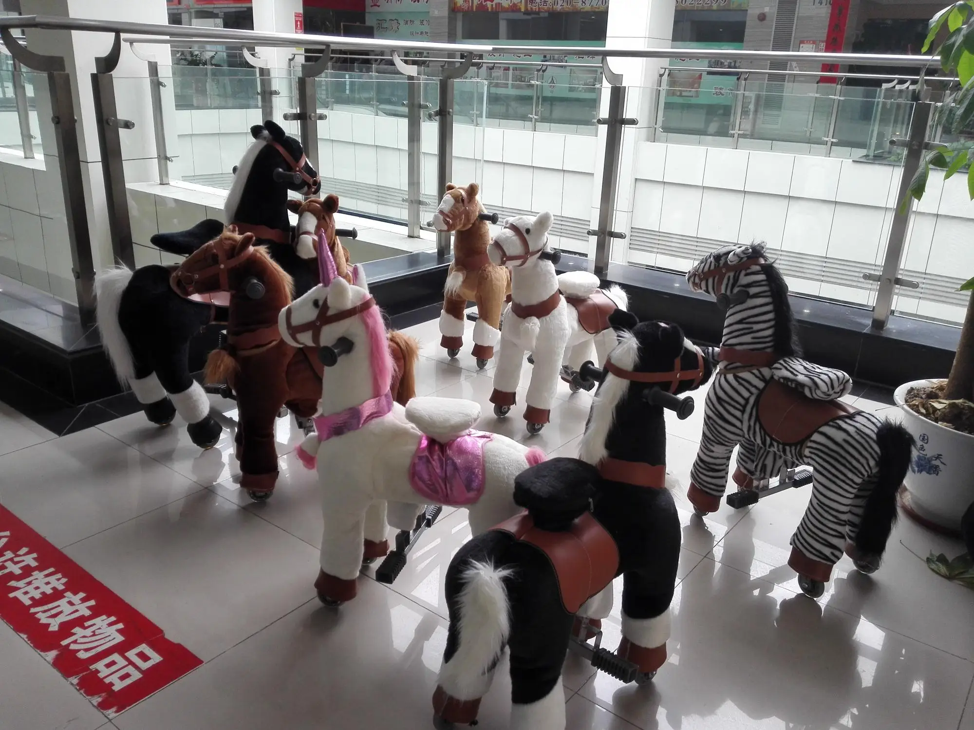 Life-Size Mechanical Horse Ride-On Toy for Kids and Adults for Mall Exercise and Fun Animal Walks