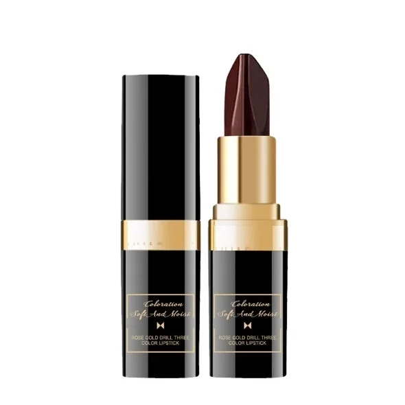 Lipstick many colors shinning or matte cosmetics Wholesale Private Label 3 colors in 1 Waterproof 100% hot sale popular lipstick