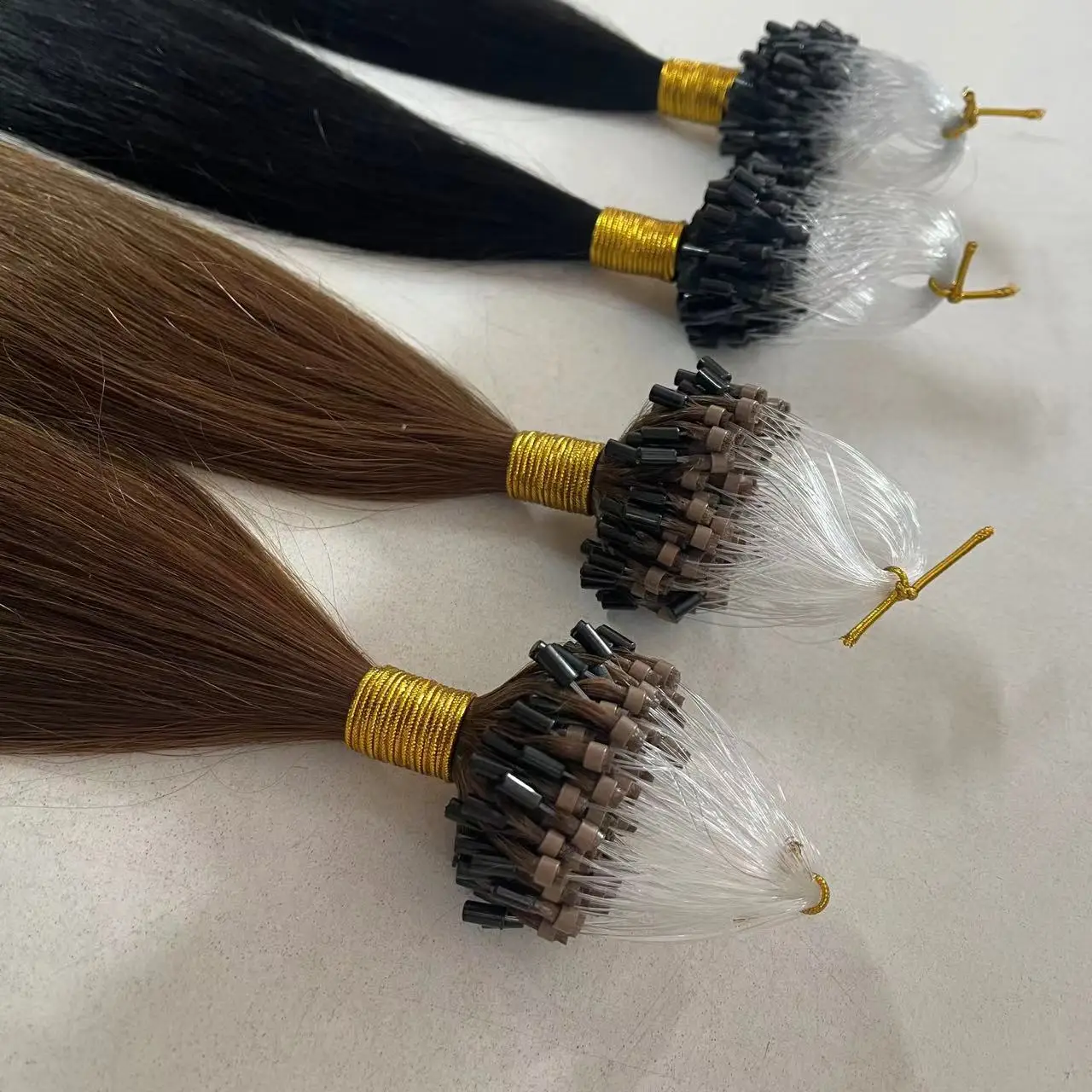 micro rings loop hair extensions Healthy 12A Grade Best Quality Micro Loop Ring Microlink Hair Extensions