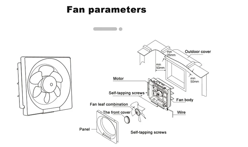 Fan price for 10 inch louver fan China electric blower fan
