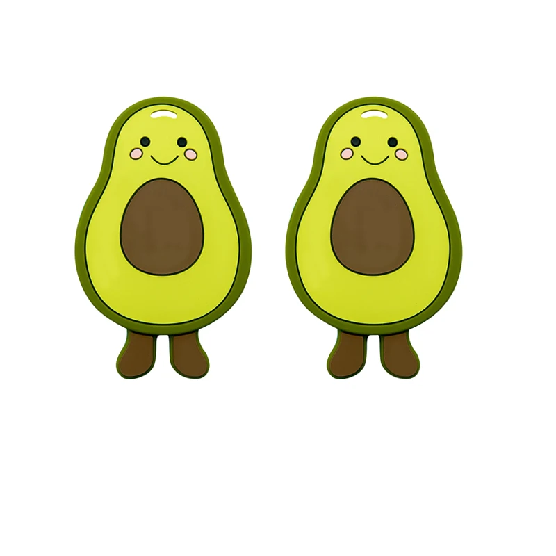 
Silicone Beads Baby Teething Beads Baby Teether Safe Food Grade Nursing Chewing avocado Beads 