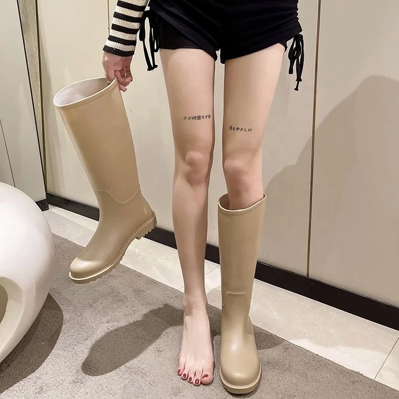 New Fashion Trending Women Ladies Ankle Shoes Knee High Shoes waterproof garden boots wear-resistant pvc wellington boots
