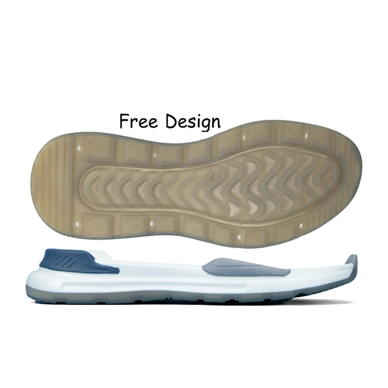 Fashion Fly Knitting Sneakers Soles Custom Color  Double Color EVA TPU Soft Popcorn Form Transparent Shoe Soles