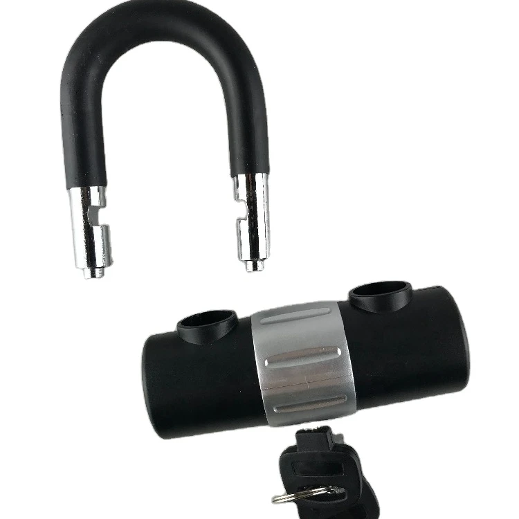 Black Chain  Bike Lock With U Type Padlock Cloth Cover Heavy Duty Bicycle Lock