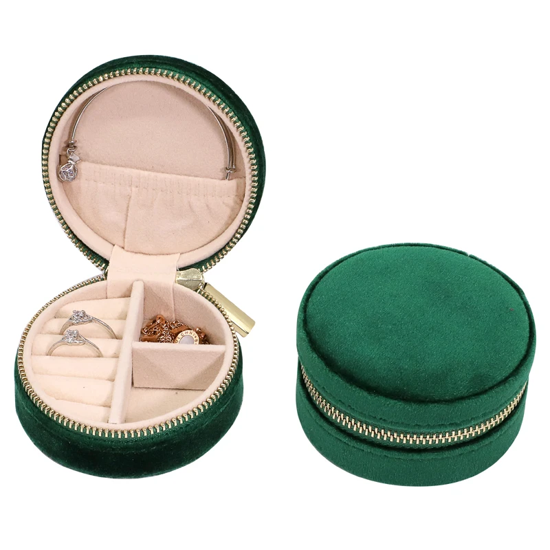 High Quality Mini Jewellery Ring Travel Organizer Display Luxury Wholesale Velvet Jewelry Box