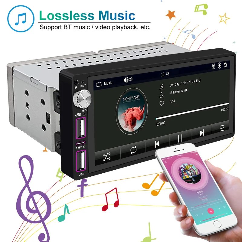 autoradios 1din carplay 6.86inch universal car stereo carplay mp5 radio car player