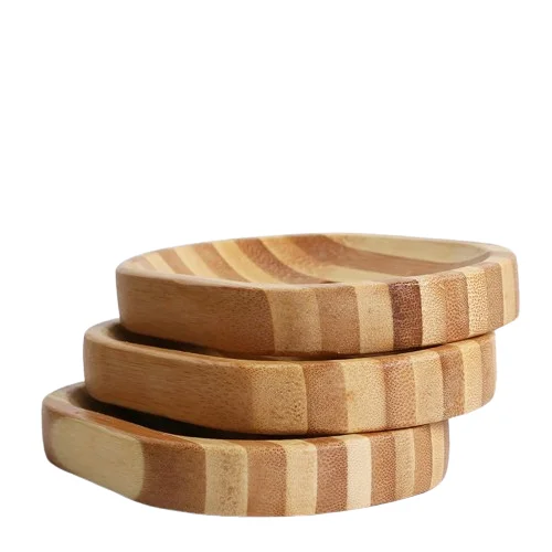 Custom Engraved Logo Printed Eco Friendly Biodegradable Natural Organic Bamboo Bathtub Bathroom Soap Tray Holder Dish