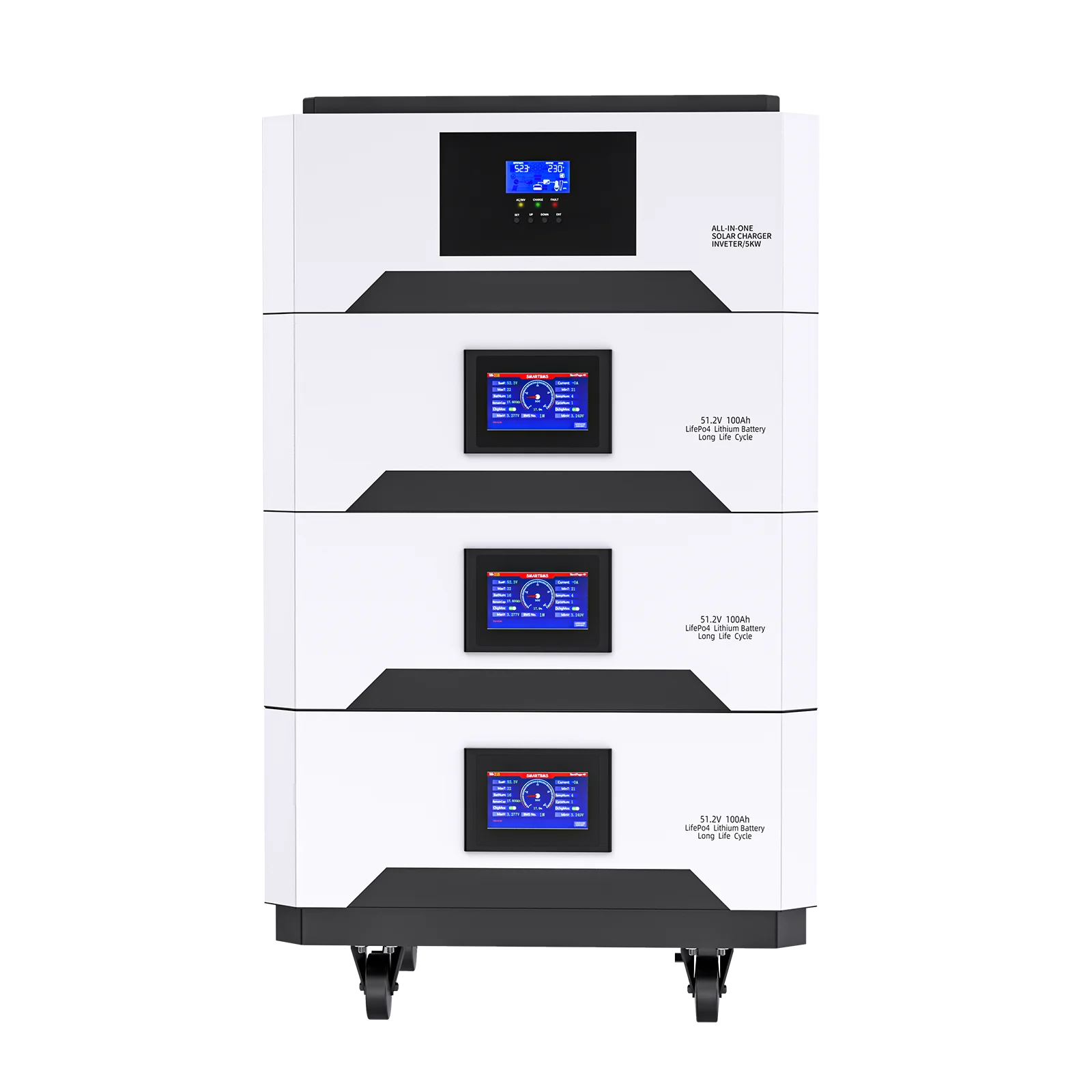 ZTGF Energy Storage Power Supply High Volt Solar 51.2V 400Ah Stacked Battery Rechargeable Liifepo4 Battery 48V 400Ah