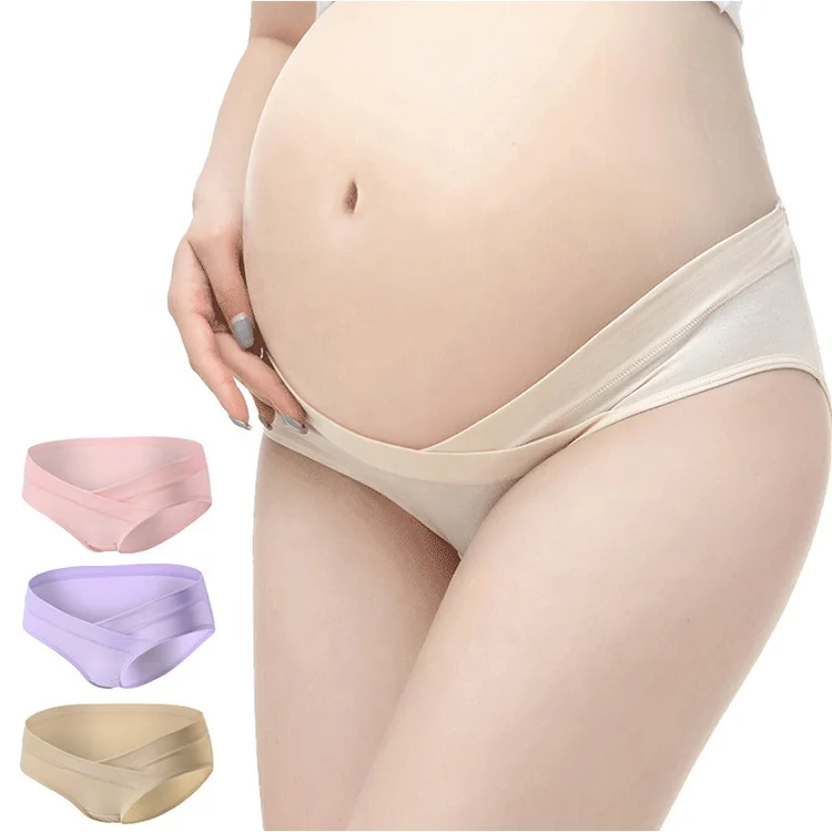 
Pregnant Women Low Waist Cross Cotton Maternity Underwear Panties 