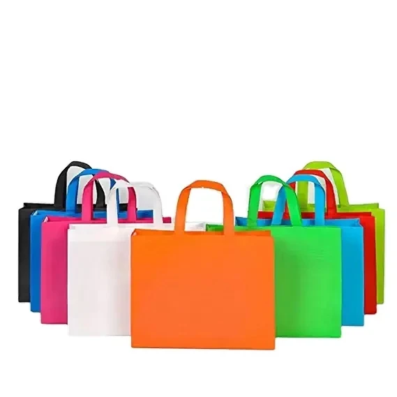 Customized Large Eco-Friendly Tote Shopping Bag Reusable Recycled Non-Woven Bag with Logo PP Material Handled Gifts Promotions