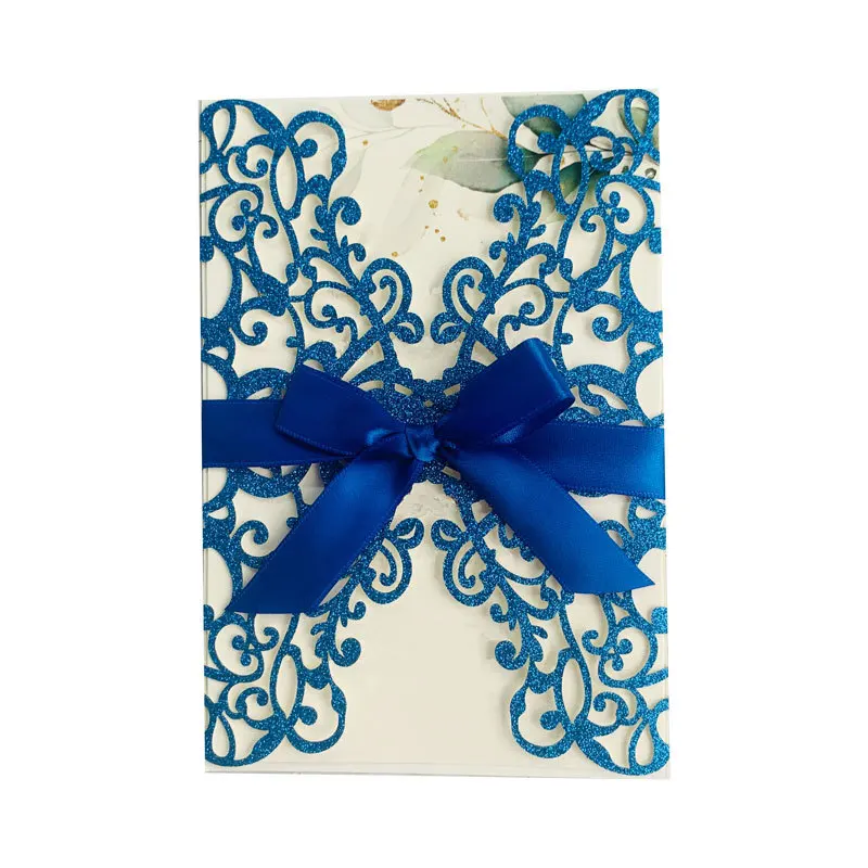 Customized Laser Invitation Card Envelopes Laser Cut Marriage Wedding Party Craft Supplies Hollowed out wedding Cards