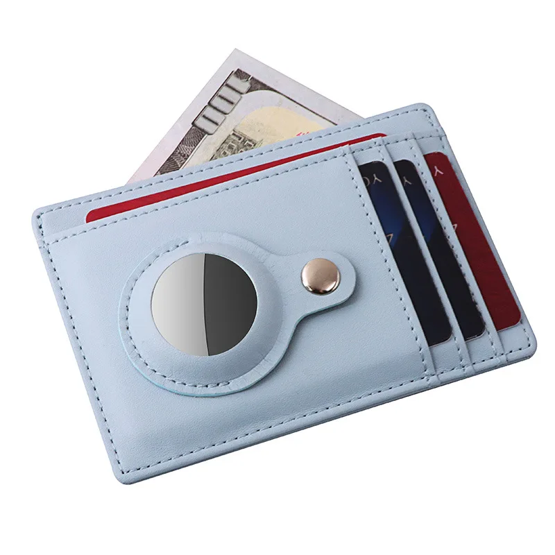 2022 Hot Sale Wallets Mens Manufacturer Custom Vegan Leather fashion Slim RFID Men women card holders with airtag