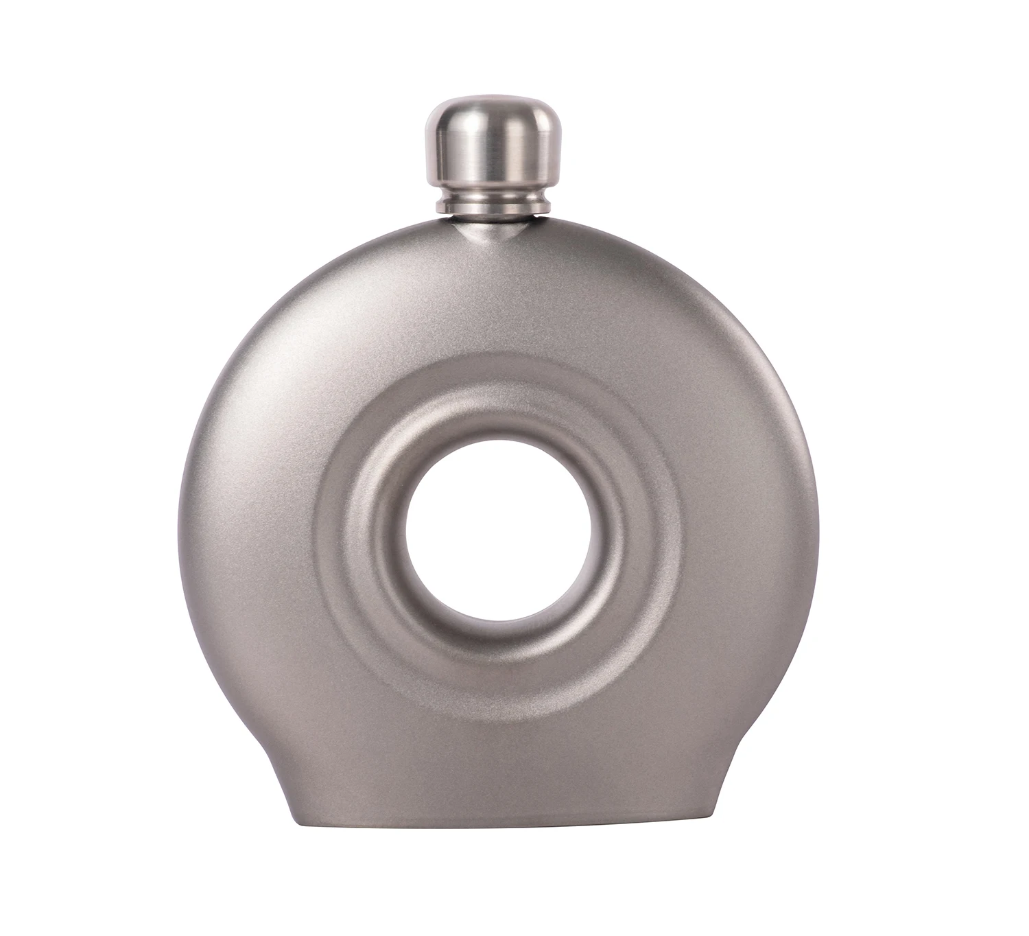 Outdoor camping titanium hip flask 6oz 180ml wine bottle liquor ultralight titanium flask