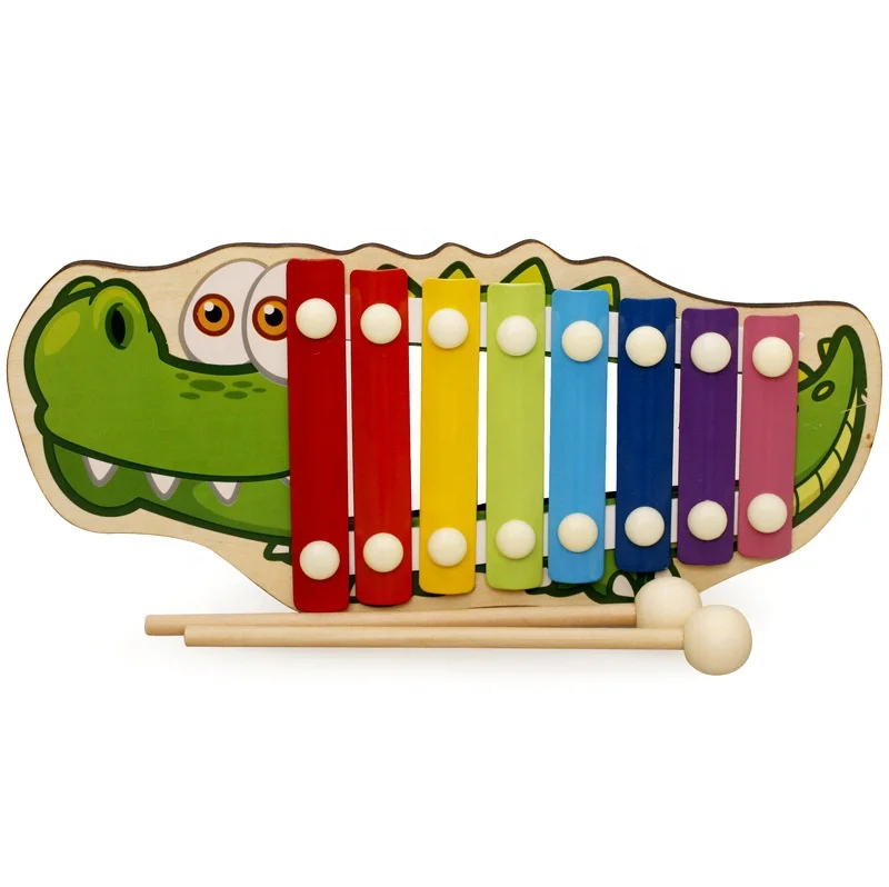 YUWEI Intelligence Wooden Kids Toy Music Enlightenment Toy Cartoon Hand Knocking On The Piano Octave Xylophone