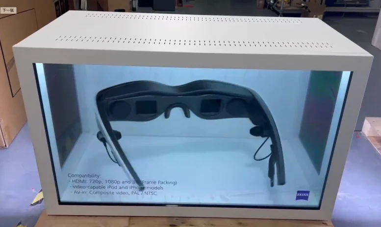holographic showcase interactive holograms holo digital human 55inch transparent LCD display