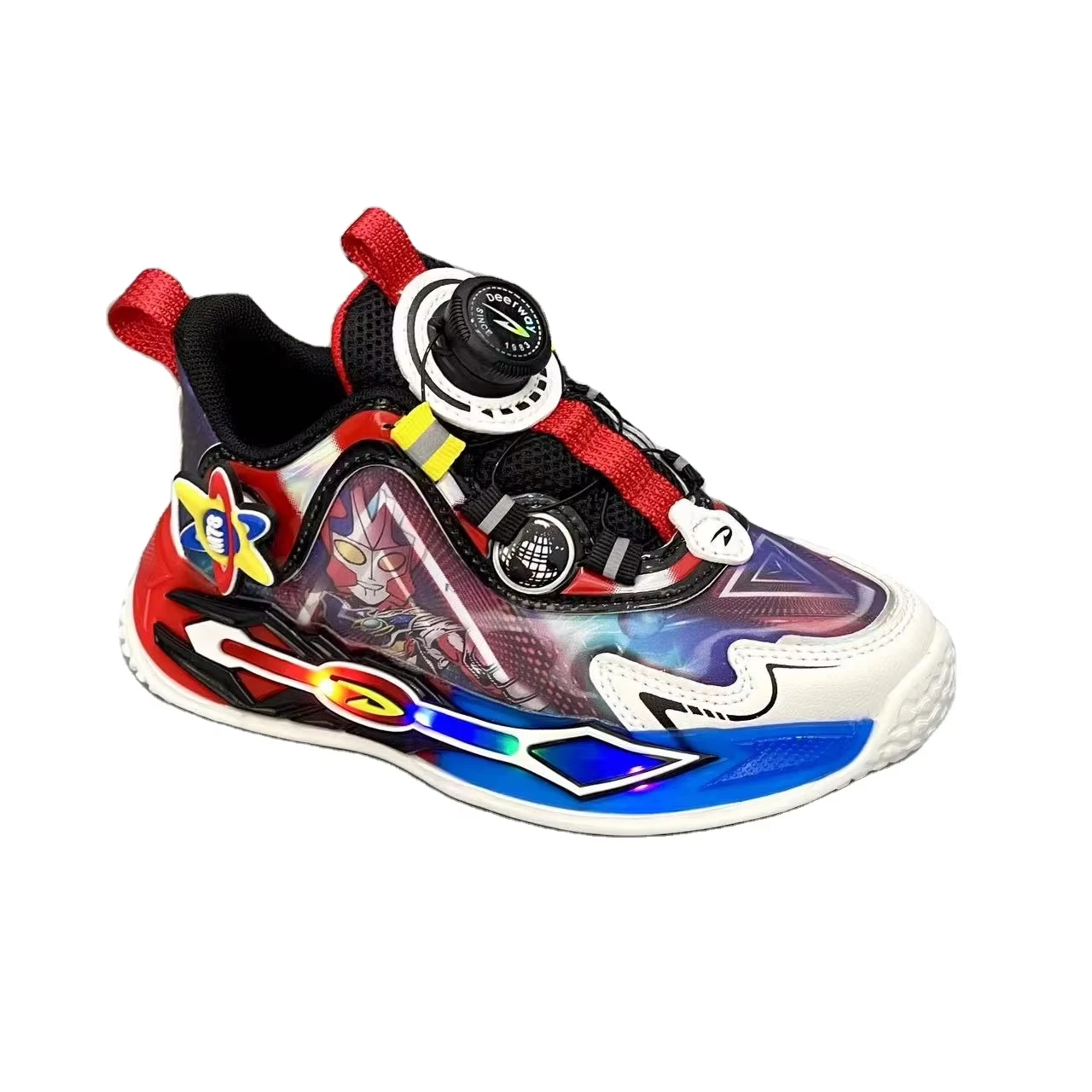 Wholesale Of High-Quality Lightweight Cartoon Walking Shoes With Lights For Boys Children School Shoes