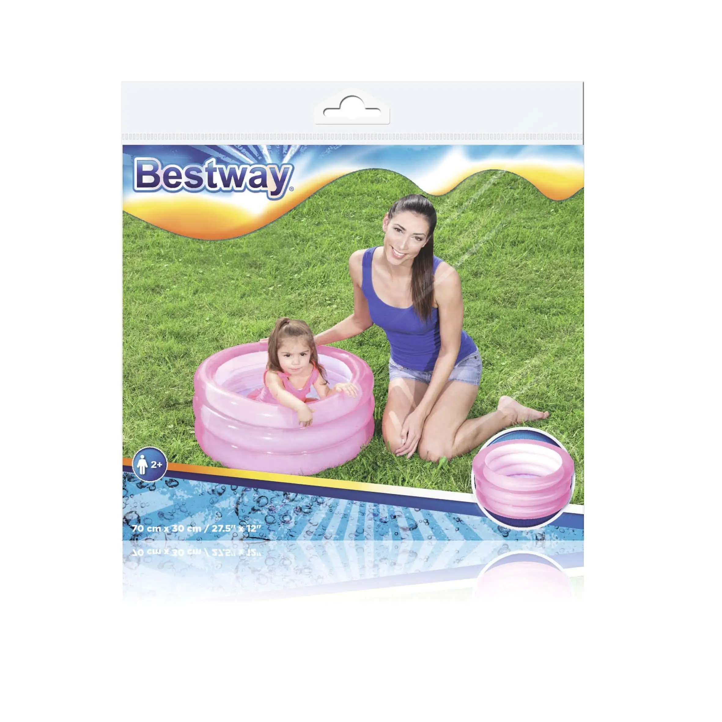 Bestway 51033 надувное кольцо детский бассейн ванна для 2 + лет